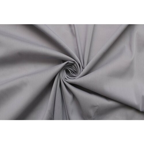 Ткань Хлопок-вуаль стрейч поплин светло-серый, ш140см, 0,5 м