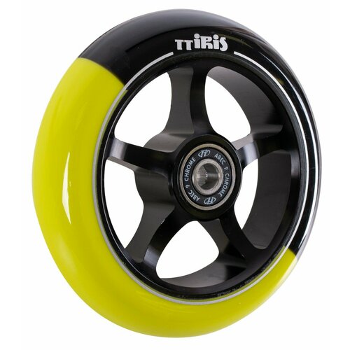 Колесо трюкового самоката Tech Team TT 110 мм. Iris Black/Yellow колесо для трюкового самоката tech team tt 110x24 мм drop yellow