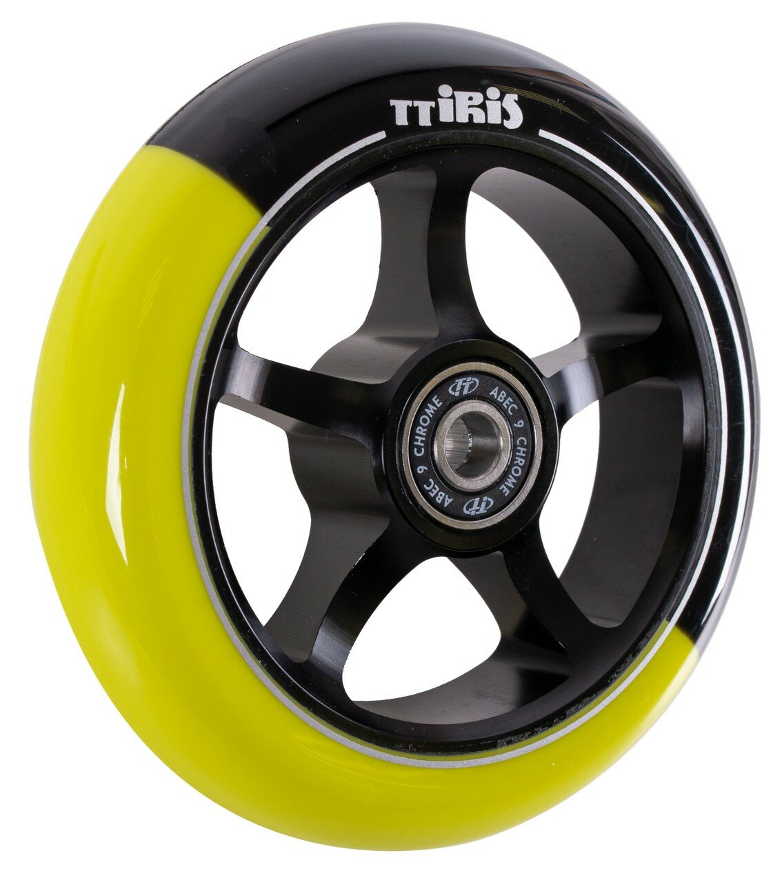 Колесо трюкового самоката Tech Team TT 110 мм. Iris Black/Yellow