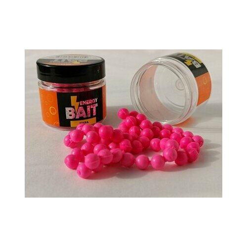 фото Искусств. насадка "energy bait" икра (m) д.7мм, цв. ярко-розовый, ароматизир. 63шт. 3k вaits