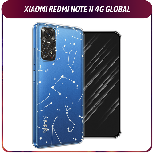 Силиконовый чехол на Xiaomi Redmi Note 11 4G Global/Redmi Note 11S / Редми Ноут 11 Global/11S Созвездия, прозрачный силиконовый чехол на xiaomi redmi note 11 4g global redmi note 11s редми ноут 11 global 11s много роз