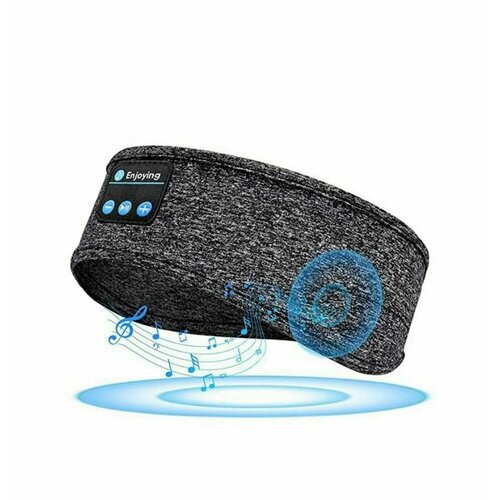 Наушники беспроводные мягкие эластичные маска для сна фитнеса и бега Bluetooth-спортивная повязка на голову серая 59900₽