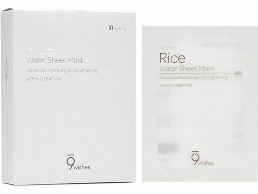 Набор тканевых увлажняющих масок для лица 9 wishes Rice Water Sheet Mask