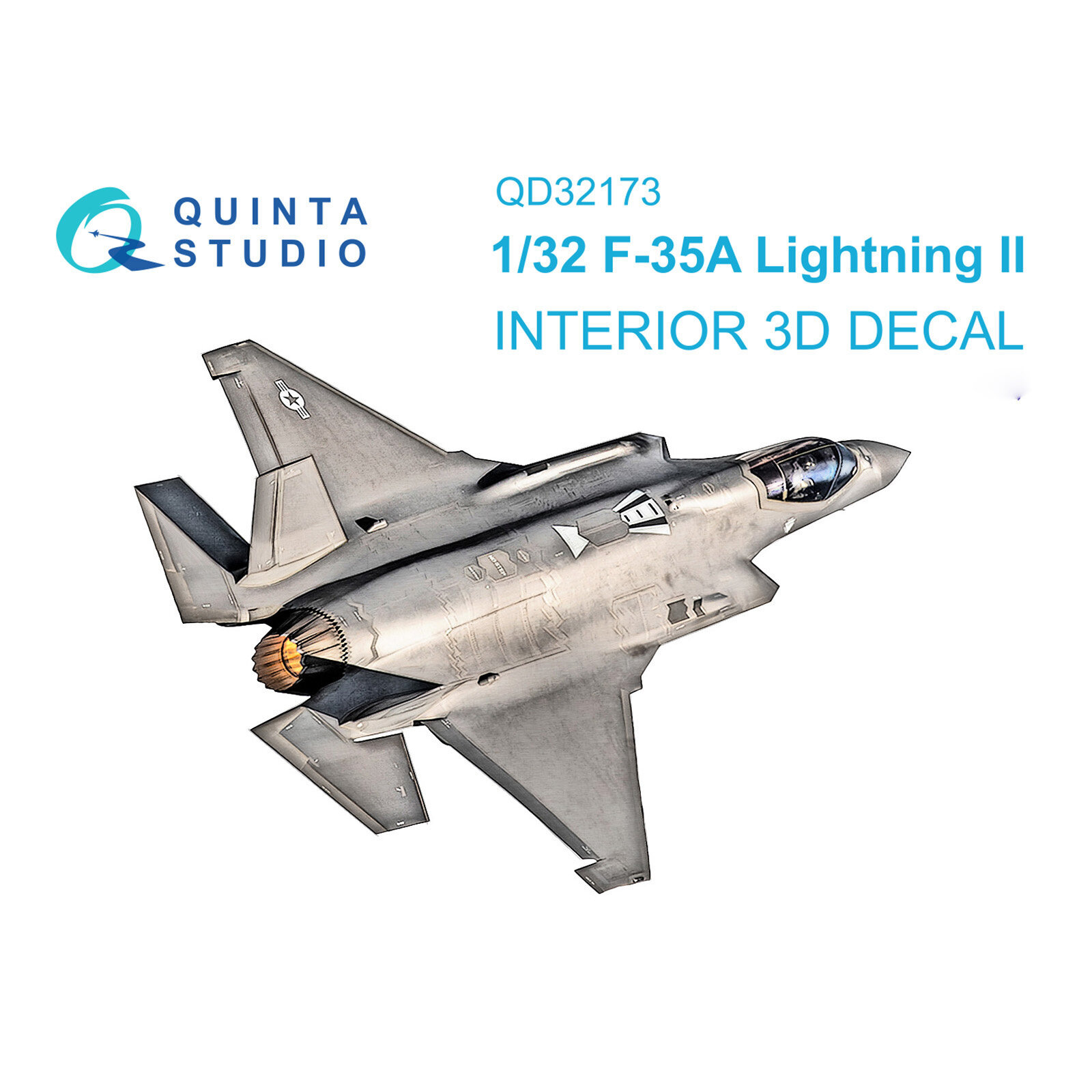 QD32173 Quinta Studio 1/32 3D Декаль интерьера кабины F-35A (Italeri)