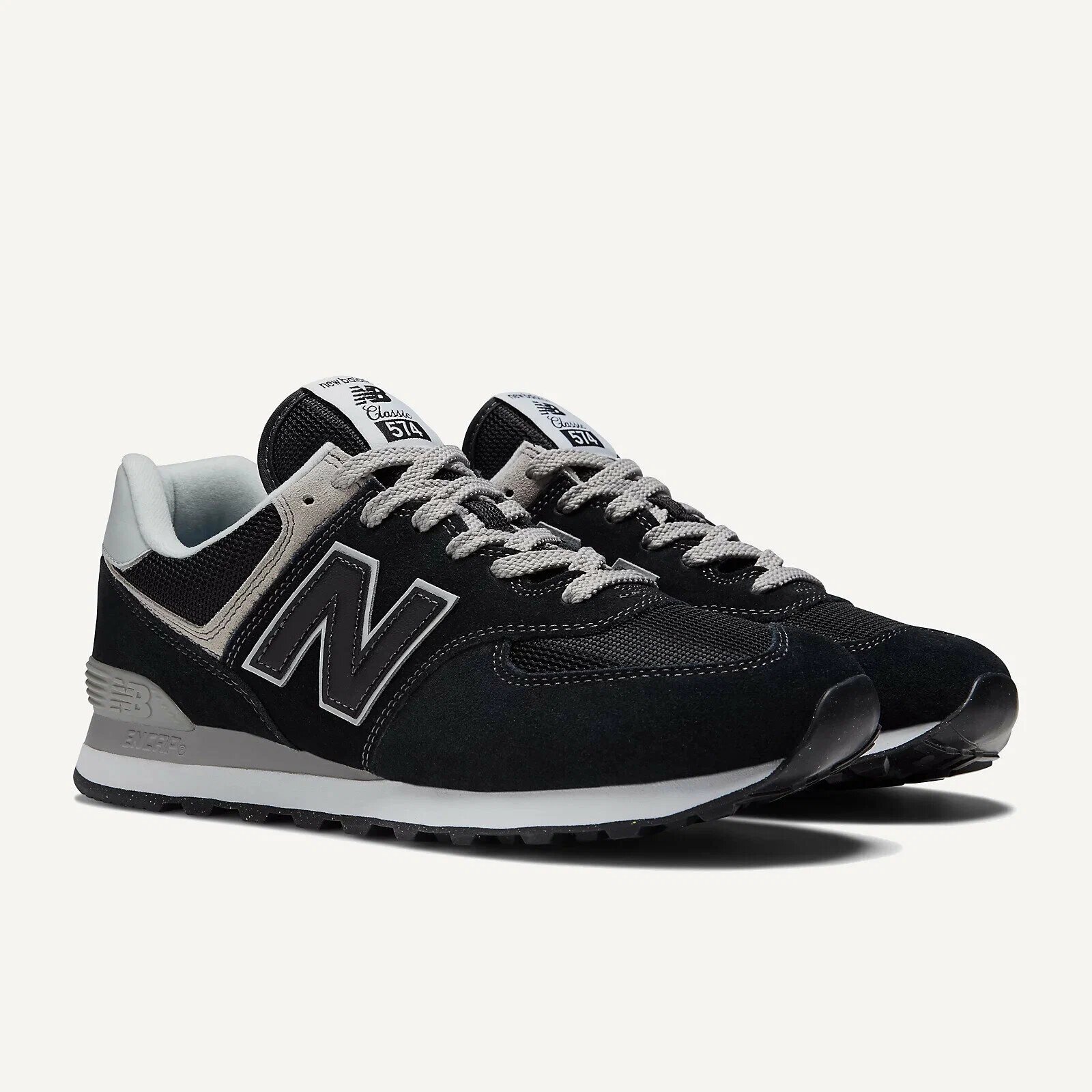 Кроссовки New Balance 574, полнота B, размер 42,5 EU (27 cm), черный — фото 1