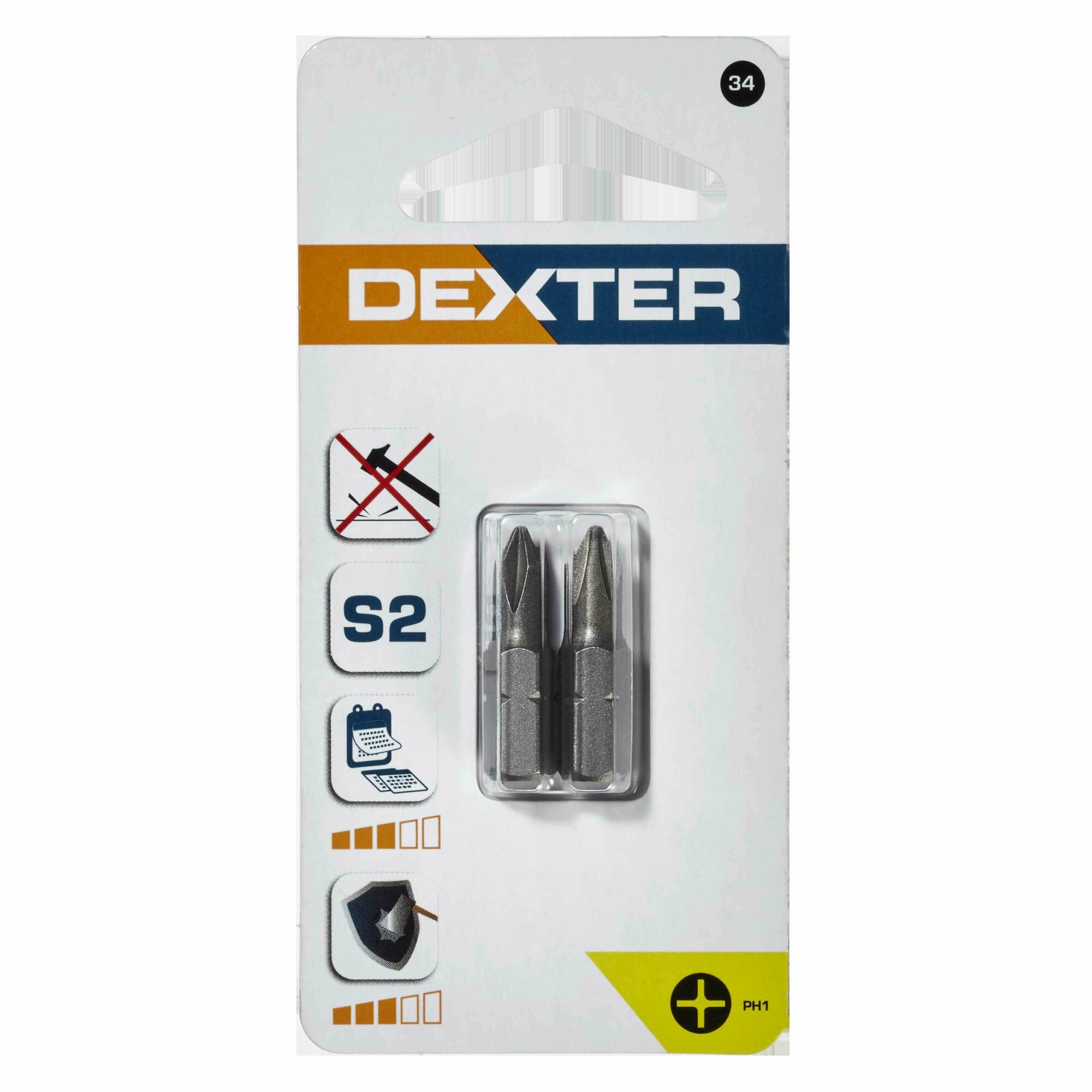 Бита крестовая Dexter XM34DT-3 PH1x25 мм, 2 шт.