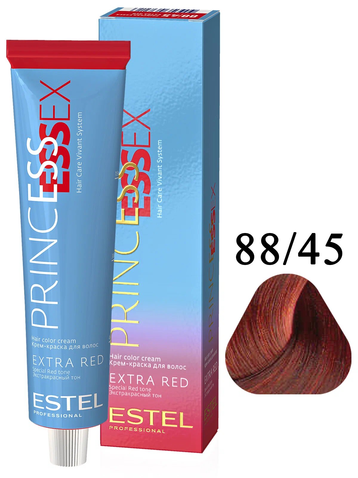 ESTEL Princess Essex Extra Red крем-краска для волос, 88/45 огненное танго, 60 мл