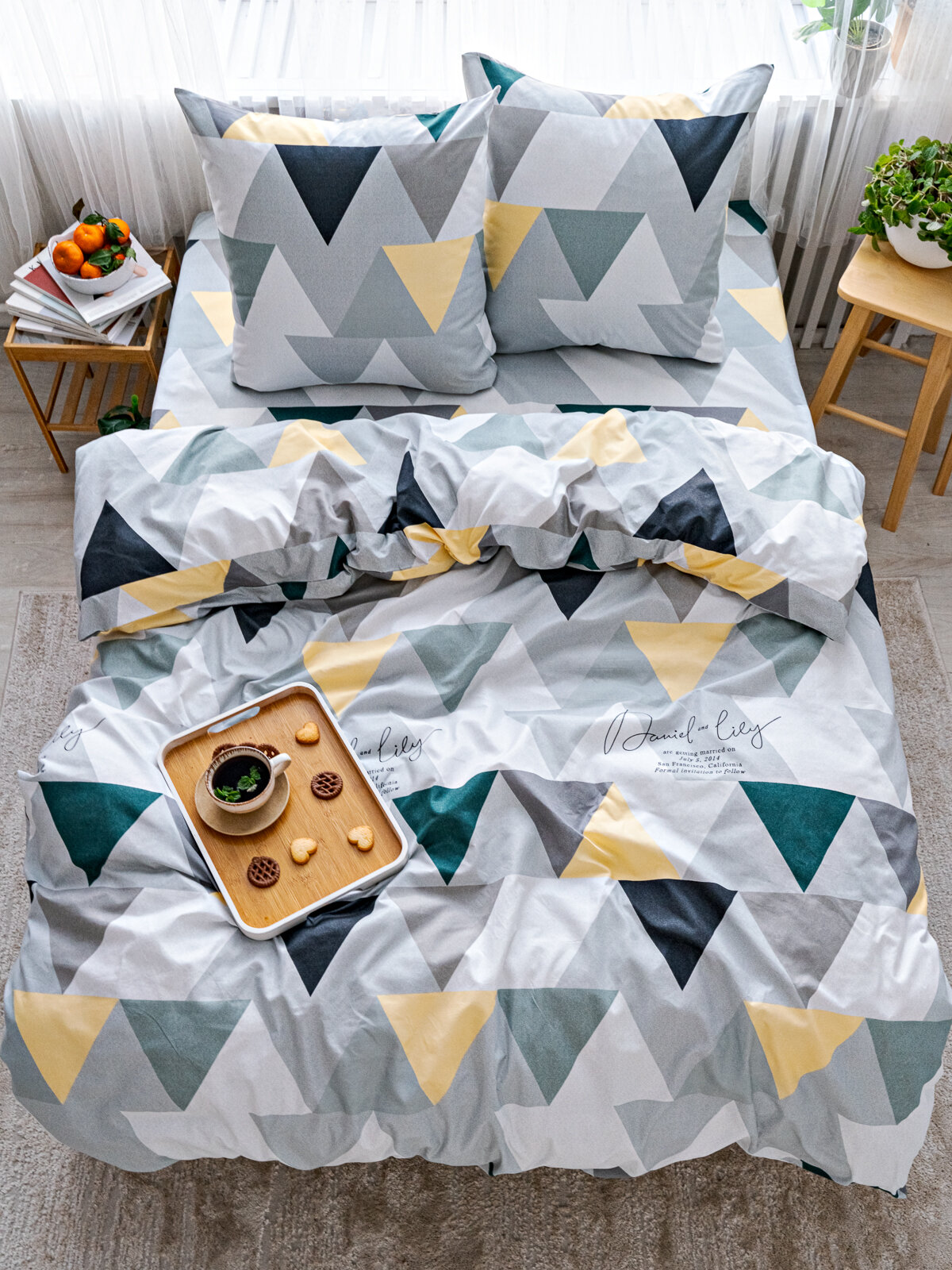 фото Комплект постельного белья, 2 спальное с европростыней, наволочки 70х70