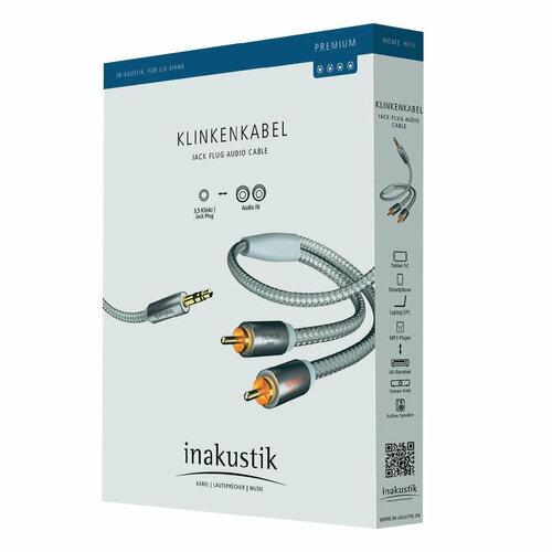 Inakustik Premium MP3 mini jack- 2RCA, 3 м