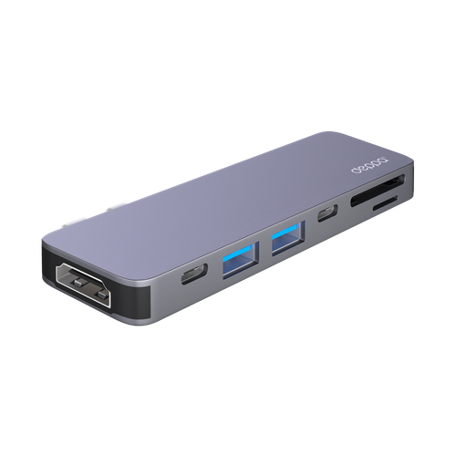 USB-C адаптер для MacBook 7-в-1 графит Deppa 73121-OZ Без заводской упаковки 3452₽