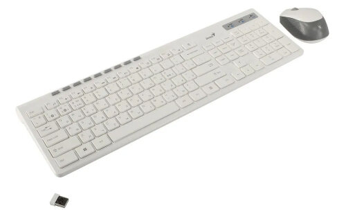 Клавиатура и мышь Genius SlimStar 8230, White (31340015402)