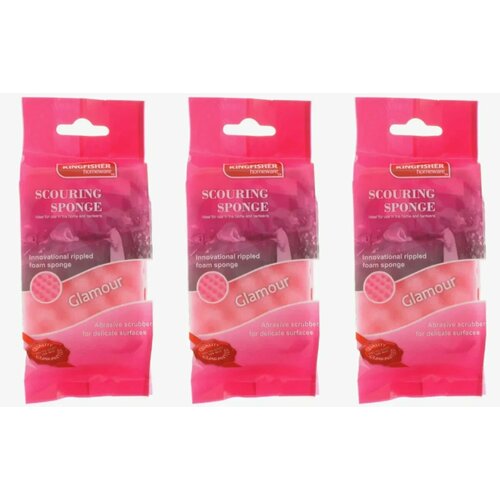 Губка для посуды KingFisher Гламур композитная универсальная 1107039мм 3 шт 587₽