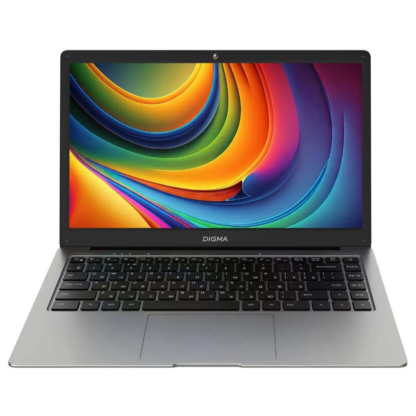 Ноутбук Digma EVE C4800 DN14CN-8CXW01, 14", 2024, IPS, Intel Celeron N4020 1.1ГГц, 8ГБ DDR4, 256ГБ SSD, Intel UHD Graphics 600, Windows 11 Professional, dark grey