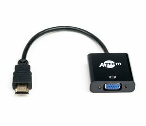 Кабель (ATCOM (АТ1013) переходник HDMI - VGA, 0.1m)