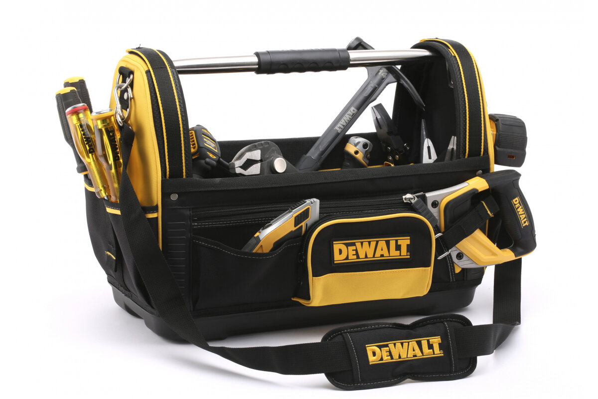 Сумка для электроинструмента с открытым верхом DEWALT Power Tools Tote , нейлоновая, 18 / 50 x 30 x 36 см - фото №7