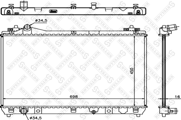 10-25457-SX_радиатор системы охлаждения Suzuki Grand Vitara 2.0/2.4 05