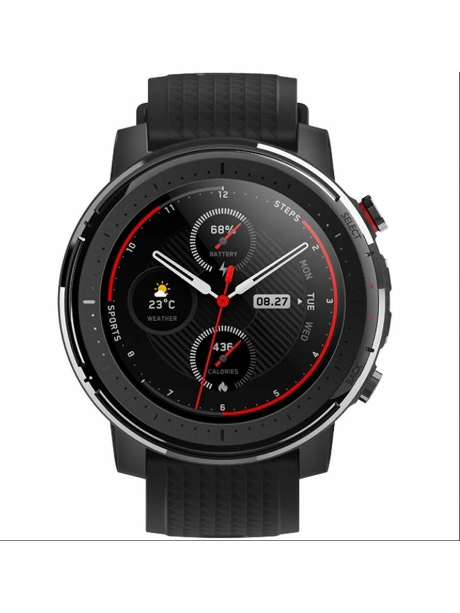 Смарт-часы AMAZFIT Stratos 3, 48.6мм, 1.34", черный / черный - фото №9