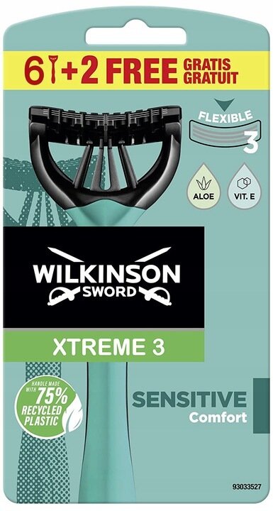 Набор одноразовых станков Wilkinson Sword Xtreme3 Sensitive Comfort 8шт.