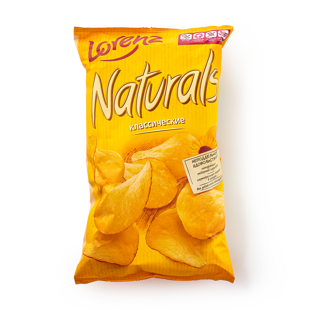 Чипсы Lorenz Naturals, картофельные, классические, с солью, 100г