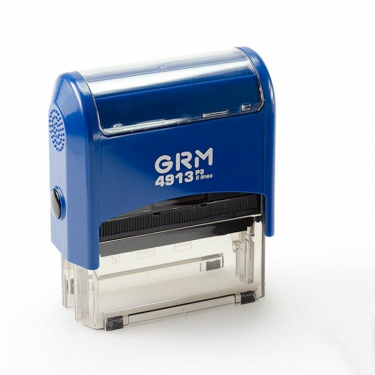 P3 GRM 4913 Автоматическая оснастка для штампа (штамп 58 х 22 мм.) Синий
