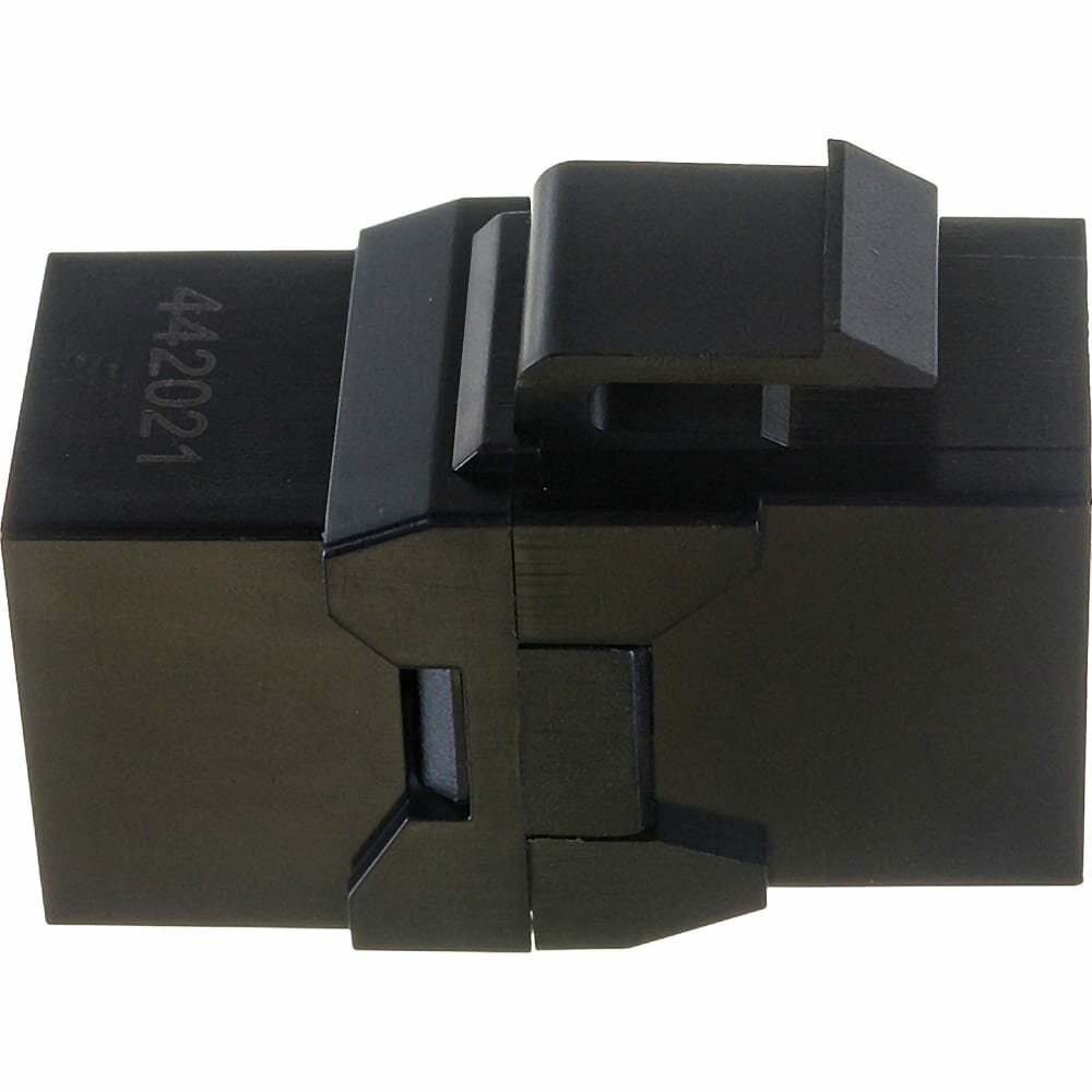 Адаптер проходной (coupler) Keystone Jack RJ45 (8P8C) кат.6 4 пары CA2-KJ-C6-BK черн. Hyperline 444915