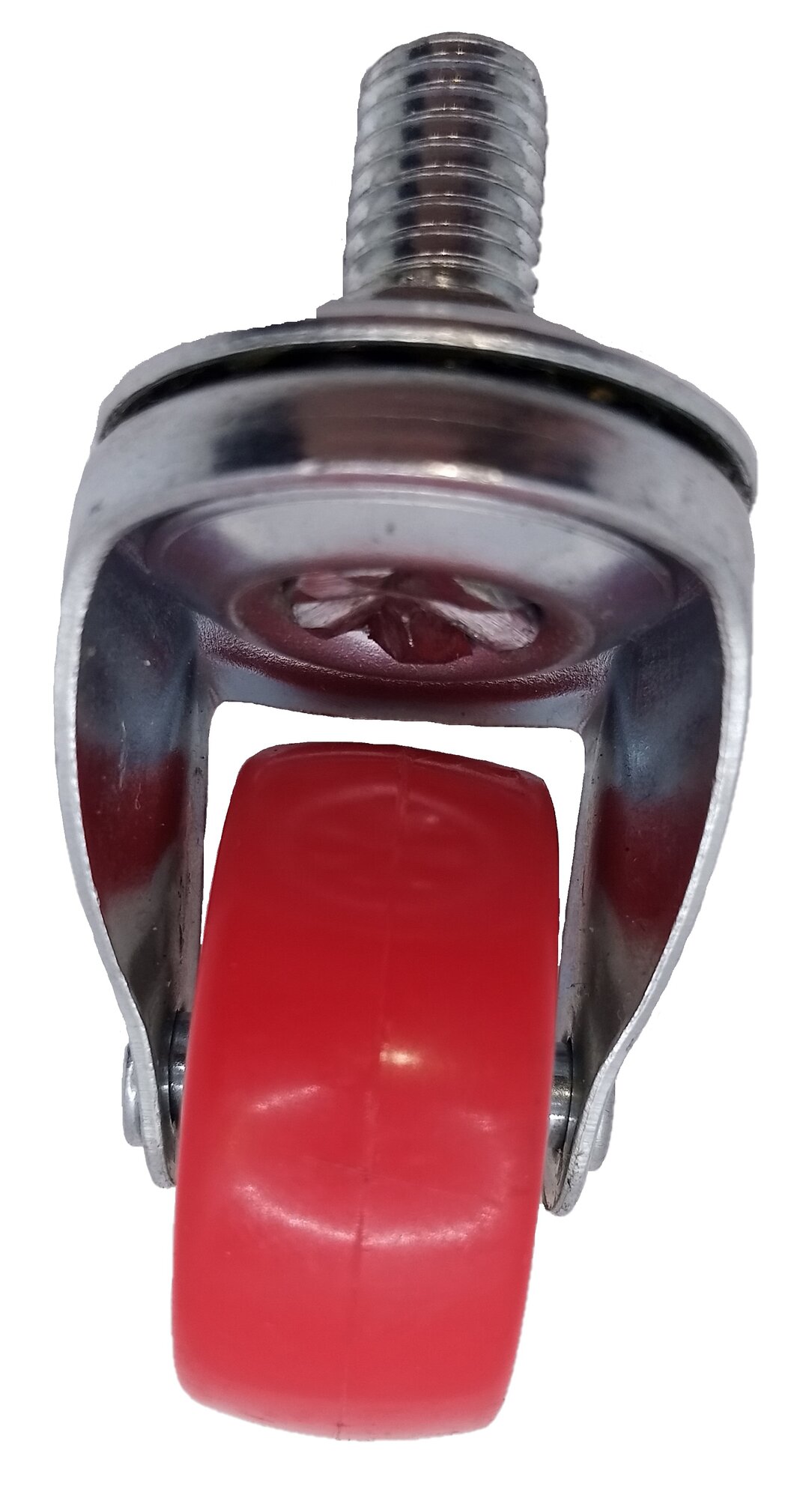 Изображение Колеса для мебели 38мм с ботом М10 красный пластик (ПВХ)