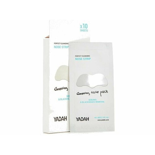 угольные очищающие патчи для носа yadah charcoal cleansing nose pack 10 шт Очищающие патчи для носа Yadah CLEANSING NOSE PACK