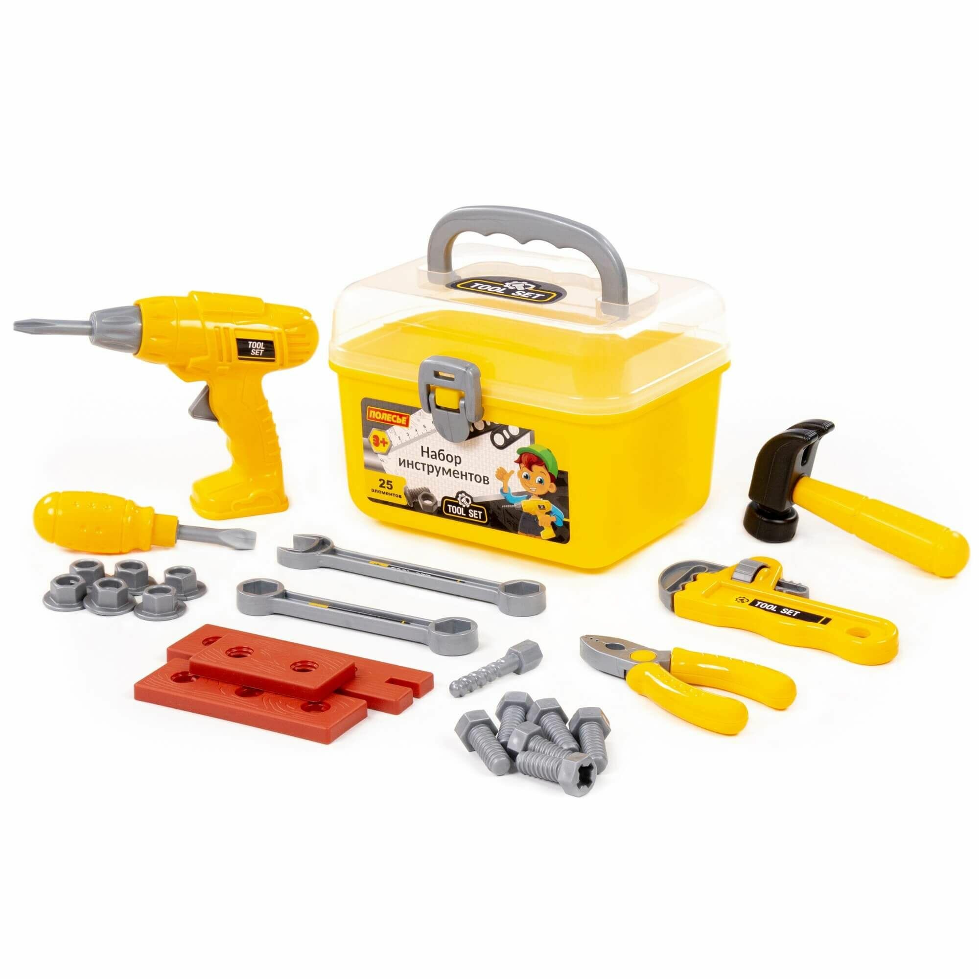 Полесье Набор инструментов №27, 25 предметов (в чемоданчике) 92410