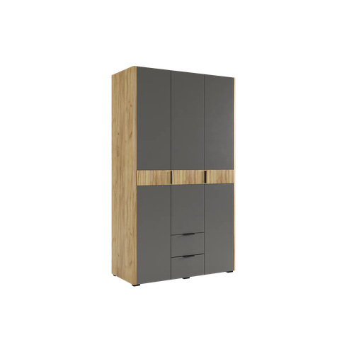 Шкаф трехдверный Мебельсон Адам дуб крафт золотой/графит