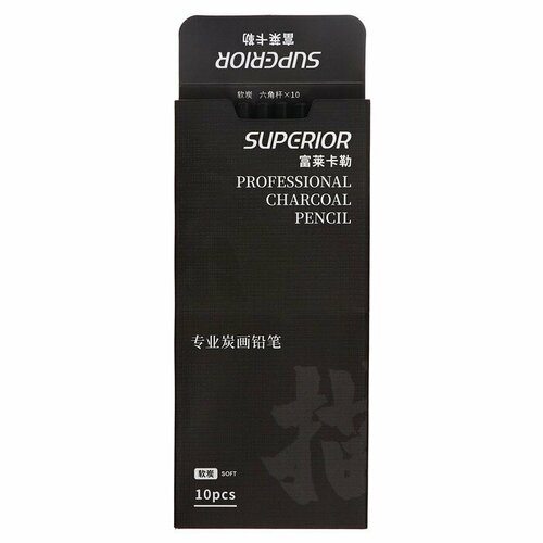 Карандаш графитовый черный Soft корпус черный 10 шт 724₽
