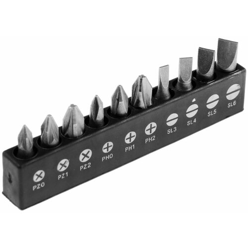 Набор бит сталь CrV PH PZ SL х 25 мм 10 шт 377₽