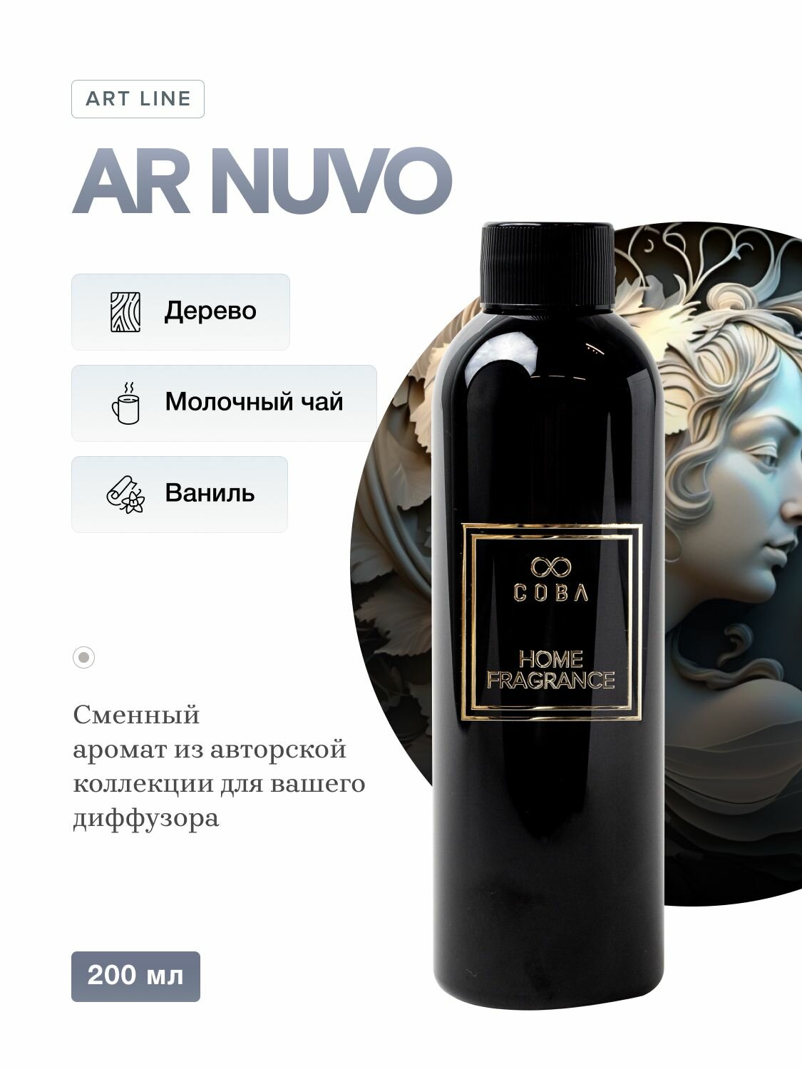 фото Жидкость, наполнитель для аромадиффузора для дома Королевская Замша 200 мл