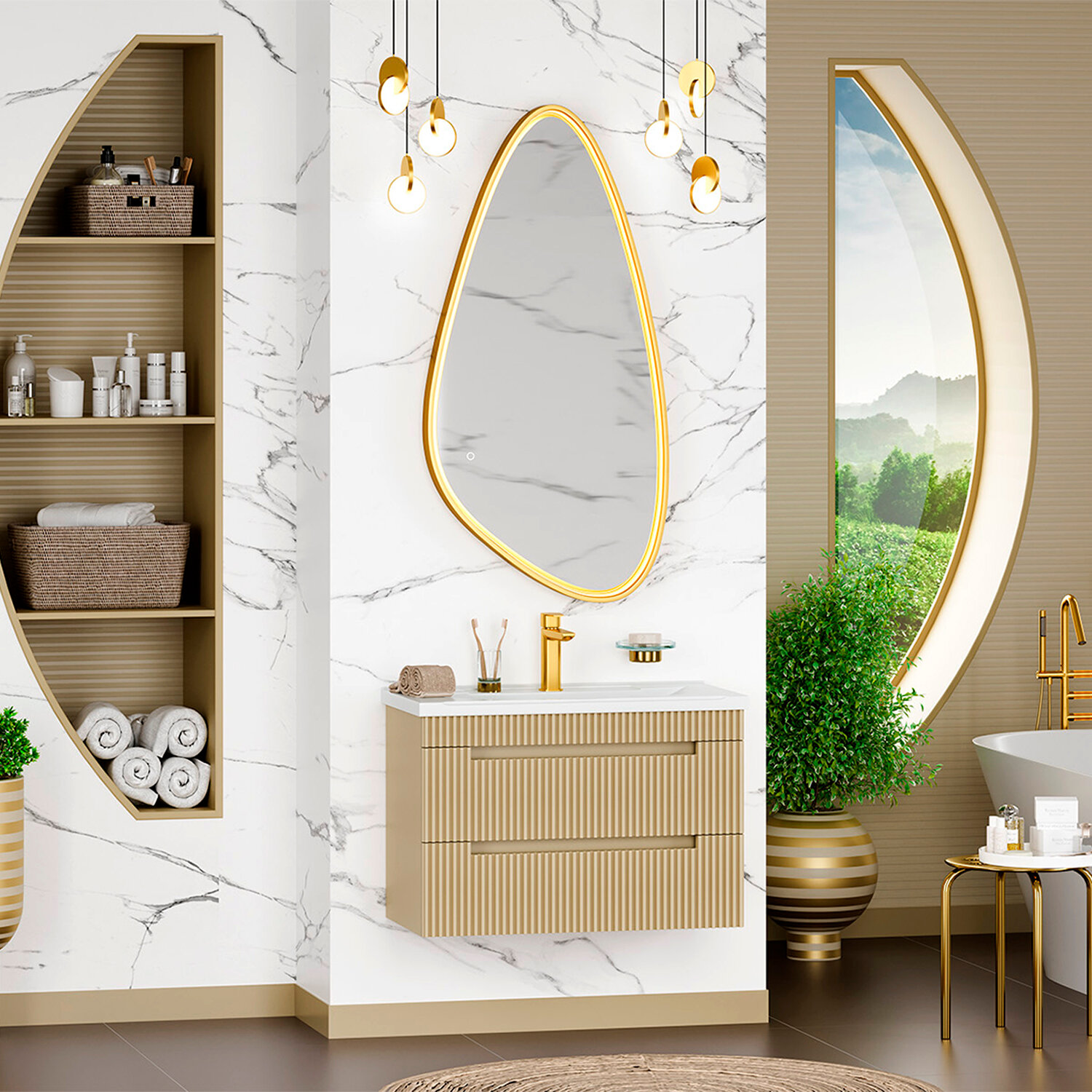 Тумба для комплекта Brevita Ariana 80, подвесная - фото №3