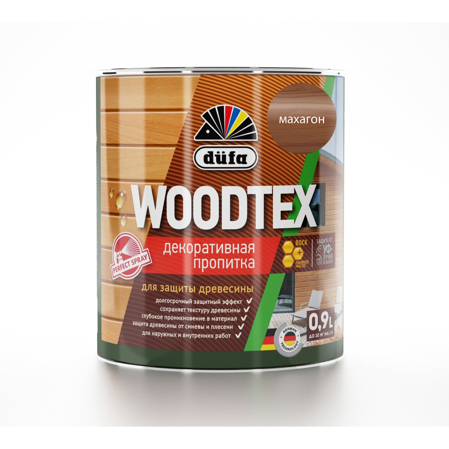 средство деревозащитное DUFA Woodtex 10л венге, арт.Н0000006318 - фото №12