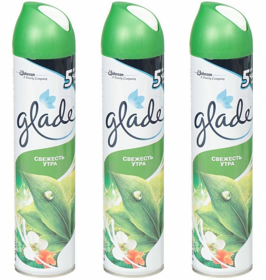 Glade Освежитель воздуха Свежесть утра, 300 мл, 3 шт