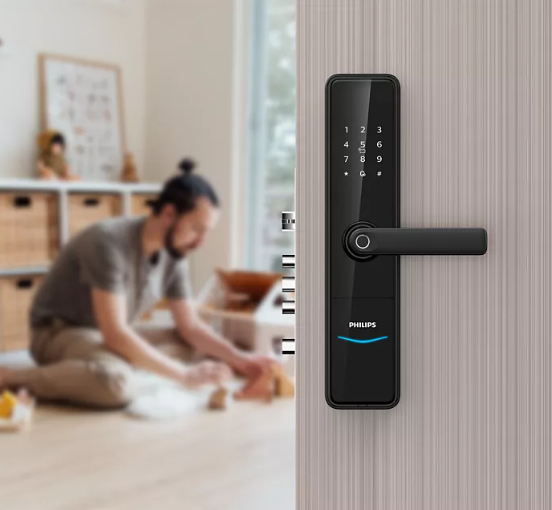 Умный дверной замок Philips Easykey DDL603E-5HWS, врезной, электронный, биометрический, для дома и офиса, смарт — фото 1