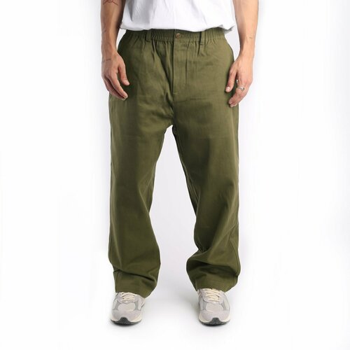 Брюки Butter Goods Wide Leg Pants, размер XL, зеленый брюки карго butter goods повседневные свободный силуэт размер xxl зеленый