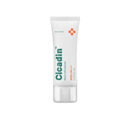 Крем солнцезащитный лёгкий с центеллой MISSHA Cicadin Rescue Mild Sunscreen SPF50+ PA++++ 40ml