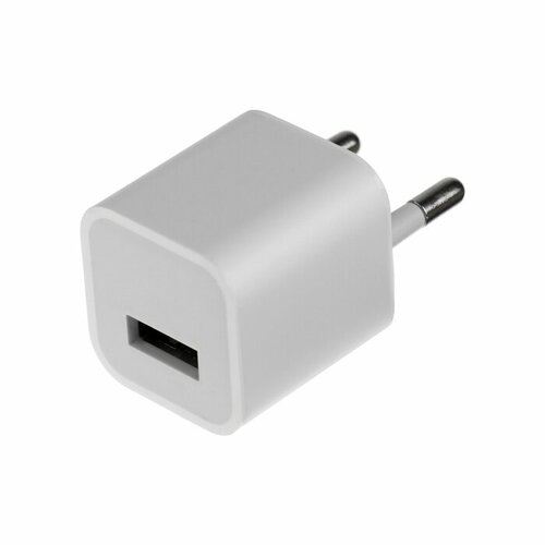 Сетевое зарядное устройство GQ-2, USB, 1 А, белое сетевое зарядное устройство gq 6 2 type c 3 а 35 вт белое