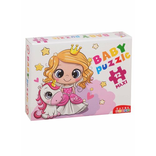 Пазл Дрофа-Медиа Baby Puzzle. Принцесса и единорог дрофа baby puzzle мишка и воздушные шары арт 3844