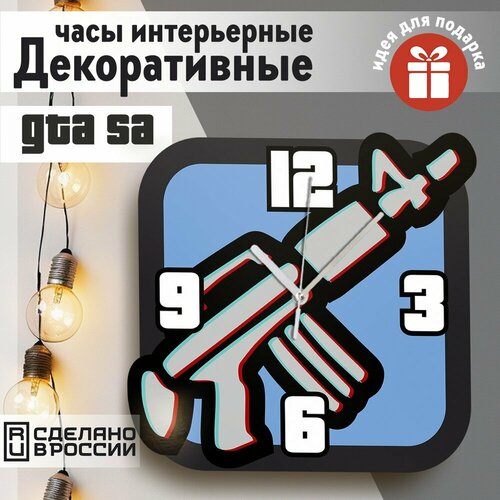 Настенные фигурные часы УФ в форме игры GTA San Andreas гта сан андреас PS Xbox PC Switch - 41 1690₽