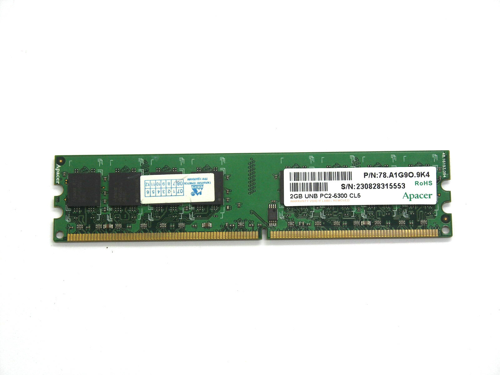 Модуль памяти DIMM DDR2 2Gb PC-5300 Apacer