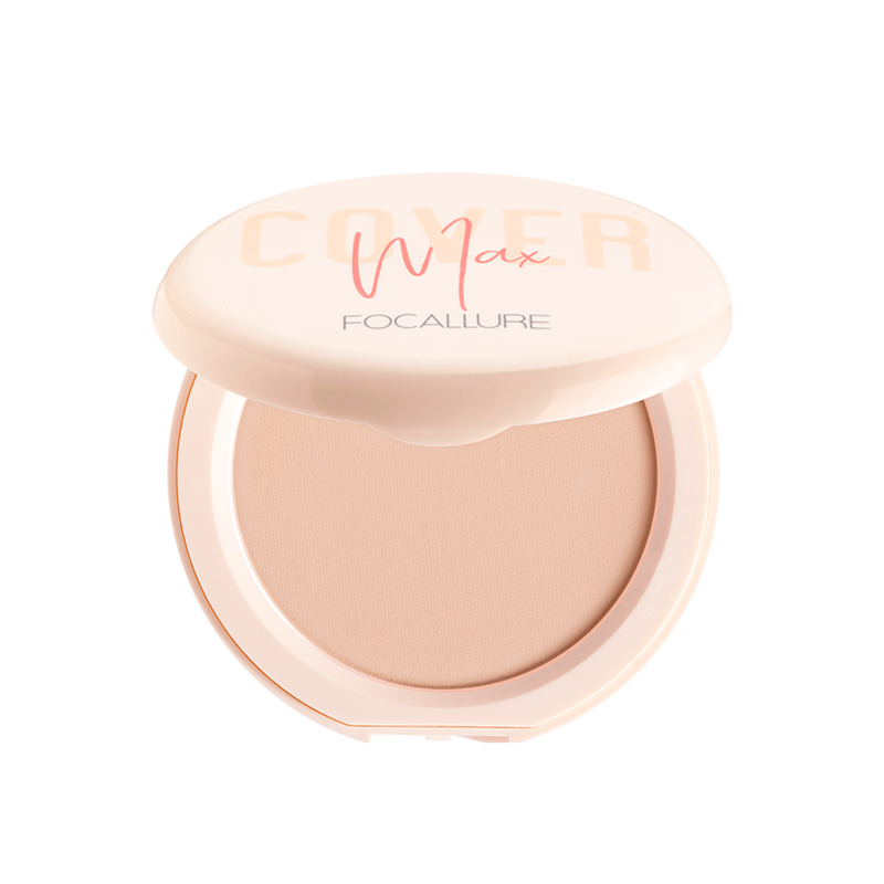 Пудра для лица Focallure Covermax Two-way-cake Pressed Powder т.1 Светло бежевый 6,8 г