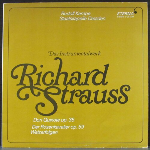 виниловая пластинка don Strauss Richard Виниловая пластинка Strauss Richard Don Quixote/Walzerfolgen