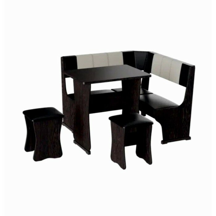 фото Обеденная группа "Гамма", тип 1, мини - венге/шоколад-бежевый 10335912