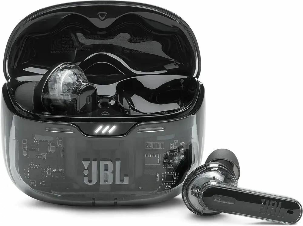 Беспроводные наушники JBL Tune Beam (JBLTBEAMGBLK, прозрачно-черный)