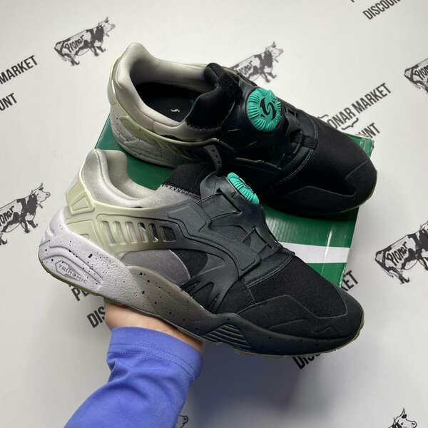 Кроссовки PUMA Disc Blaze, размер 42 eu / 9 US / 27 см, зеленый, черный