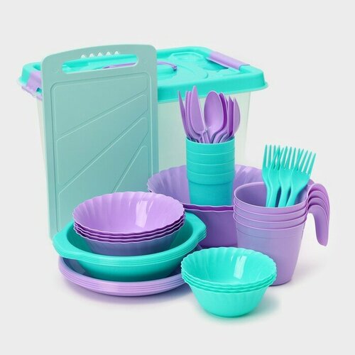 Набор посуды на 4 персоны Весёлая компания 36 предметов 2306₽