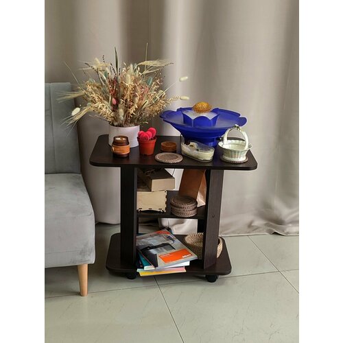 Журнальный стол Прямоугольный Венге на колесиках