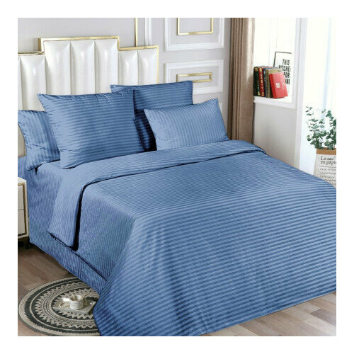 Комплект постельного белья из поплина Премиум VV Viola Синий 3700₽
